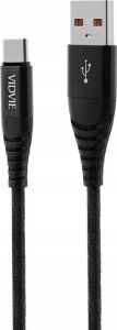 Kabel USB Vidvie USB-A - USB-C 1.2 m Czarny (GSMA0129) 3
