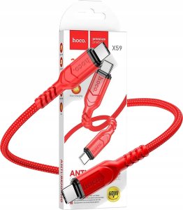 Kabel USB Hoco KABELPRZEWÓD Typ C do Typ C | Fast Quick Charge (60 Wat, 3A)| 2M | Oplot 1