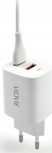 Ładowarka Vidvie Ładowarka sieciowa VIDVIE PLE250C 2.4A 2xUSB   Kabel Type-C (Biała) 7