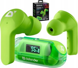 Słuchawki Defender Słuchawki z mikrofonem Defender TWINS 916 bezprzewodowe Bluetooth zielone 1
