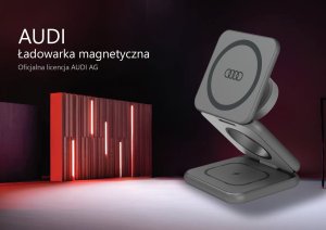 Audi Audi składana ład. indukcyjna 3w1 szary/grey Big Logo AU-MWC3IN1-GT/D1-GY 11