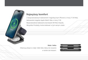 Audi Audi składana ład. indukcyjna 3w1 szary/grey Big Logo AU-MWC3IN1-GT/D1-GY 12