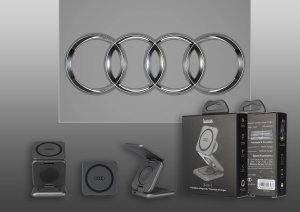 Audi Audi składana ład. indukcyjna 3w1 szary/grey Big Logo AU-MWC3IN1-GT/D1-GY 15