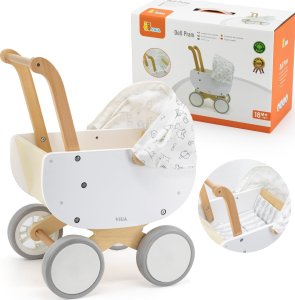 Viga Toys VIGA Drewniany Wózek dla Lalek z Gondolą 1