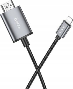 Kabel Hoco HOCO kabel Lightning do HDMI 1080p UA27 2 m stalowy szary 4