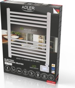 Grzejnik łazienkowy Adler 7823 50 cmx70 cmcm biały (AD 7823) 9