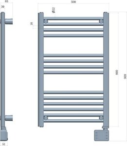 Grzejnik łazienkowy Adler Grzejnik łazienkowy elektryczny LED 9