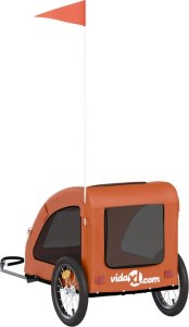 vidaXL Przyczepka rowerowa dla zwierząt, tkanina Oxford i żelazo 8