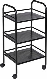 Wenko Metalowy wózek łazienkowy, 3 poziomy na kółkach 3