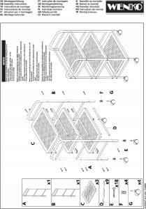 Wenko Metalowy wózek łazienkowy, 3 poziomy na kółkach 8