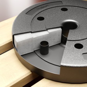 Rebel Zestaw obciążeń bitumicznych 2x7.5kg, otwór 51mm - do sztang olimpijskich, REBEL ACTIVE 5