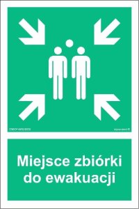 Mój dom Miejsce Zbiórki Do Ewakuacji 150X100 Tablica Płyta Świeci W Nocy Przylepce Libres Polska Sp Af007_100X150_Ps 5904937039322 4