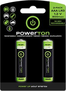 Powerton Akumulatorki AAA (HR03) 1.2V 900 mAh blistr 2-pack EOL 2