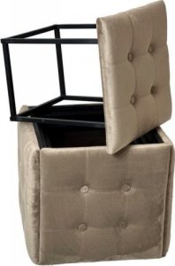 Triton Puf-transformator 5w1 - 5 taboretów w 1 pufie cappuccino velvet 2284 1