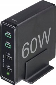 Ładowarka Hama Hama 00201628 ładowarka do urządzeń przenośnych Telefon komórkowy, Power bank, Smartfon, Tablet Czarny Prąd przemienny Szybkie ładowanie Wewnętrzna 1