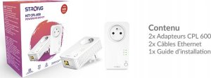 Adapter powerline Strong Strong POWERL600DUOFR Karta sieciowa do PowerLine 600 Mbit/s Przewodowa sieć LAN Biały 2 szt. 3