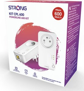 Adapter powerline Strong Strong POWERL600DUOFR Karta sieciowa do PowerLine 600 Mbit/s Przewodowa sieć LAN Biały 2 szt. 6