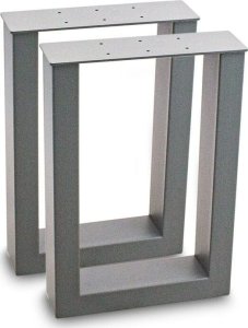 vidaXL Nowoczesne stylowe nogi do stołów blatów ławek 40x43cm szare 1