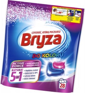 Bryza Kapsułki do prania BRYZA Active Force 5w1 do koloru 28 szt 2