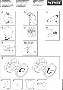 Lusterko kosmetyczne Wenko Lusterko kosmetyczne z LED na ścianę LUMI, montaż bez wiercenia 5