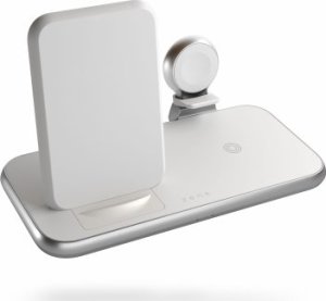 Ładowarka Zens ZENS Aluminium 4w1 Stand Wireless Charger - bezprzewodowa stacja ładująca do trzech urządzeń (45W), z możliwością ładowanie czwartego urządzenia przez kabel (white) 1