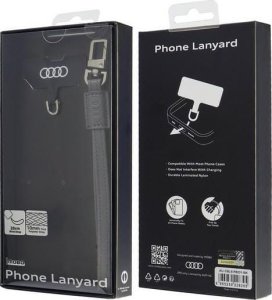 Audi Audi uniwersalna smycz do telefonu 28cm 10mm Leather szary/gray AU-HSLSL-GT/D1-GY 3