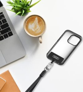 Audi Audi uniwersalna smycz do telefonu 28cm 10mm Leather szary/gray AU-HSLSL-GT/D1-GY 6