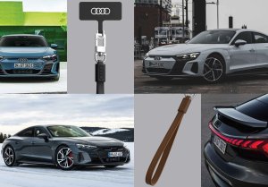 Audi Audi uniwersalna smycz do telefonu 28cm 10mm Leather szary/gray AU-HSLSL-GT/D1-GY 7