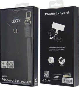 Audi Audi uniwersalna smycz do telefonu 28cm 10mm Leather szary/gray AU-HSLSL-GT/D1-GY 10
