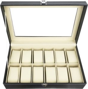 Iso Trade Organizer na zegarki 12 przegródek Etui Kuferek na bizuterię, bransoletki 2
