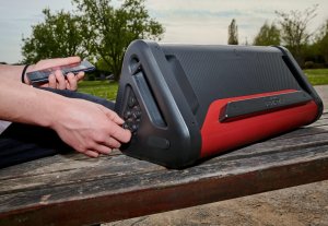 Głośnik BigBen Big Ben Głośnik Bluetooth 2x Mikrofon Party KBOX Karaoke Podświelnie 200W 24