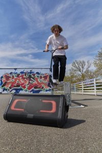 Głośnik BigBen Big Ben Głośnik Bluetooth 2x Mikrofon Party KBOX Karaoke Podświelnie 200W 35