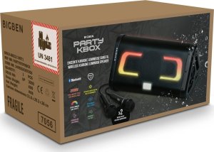Głośnik BigBen Big Ben Głośnik Bluetooth 2x Mikrofon Party KBOX Karaoke Podświelnie 200W 37