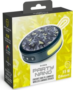 Głośnik BigBen Big Ben Głośnik Bluetooth Party Nano Podświetlenie 15W Camo Czarny Żółty 2