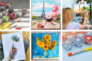 Norimpex Malowanie po numerach - Pies w kwiatach 40x50cm 3