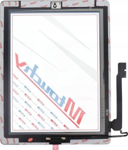 Samsung MUSTTBY Ekran dotykowy + taśma klejąca + Home do iPAD 4 (czarny) 2