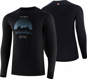 Brubeck LS1414M Koszulka męska z długim rękawem OUTDOOR WOOL PRO czarny L - GÓRY 14 1