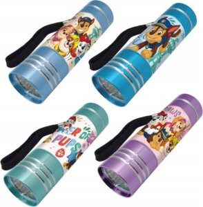 Kids Euroswan Latarka aluminiowa LED 9cm 4 wzory Psi Patrol PAW PATROL PW19948 Kids Euroswan mix cena za 1 szt 1