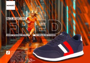 R.E.I.S. BSFRED - Buty sportowe FRED  z PU w połączeniu dzianina materiałem tekstylny ekkie wygodne komfortowe 45 2