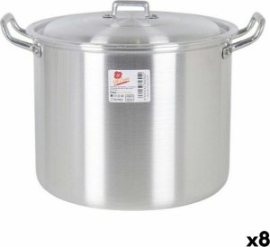 Bigbuy Cooking Garnek z Pokrywką 39693  22 cm Srebrzysty 6 L Aluminium 29 x 23 x 20 cm 1