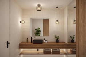 Lampa sufitowa Paulmann Oprawa sufitowa łazienkowa RUYA E14 max.20W IP44 230V czarny matowy / szkło 6