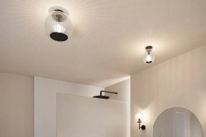 Lampa sufitowa Paulmann Oprawa sufitowa łazienkowa RUYA E14 max.20W IP44 230V czarny matowy / szkło 7