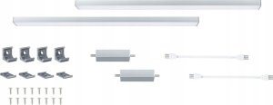 Paulmann Zestaw opraw podszafkowych LED LINE DIM PIR 2x4W 2x350lm 350mm 30000K 230V chrom matowy / aluminium 3