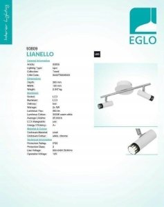 EGLO SPOTLIGHT LIANELLO LED 2X5W 1