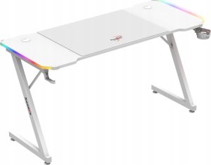Biurko Huzaro Biurko Gamingowe Komputerowe Huzaro Hero 3.3 White Rgb + Podkładka Xxl 3