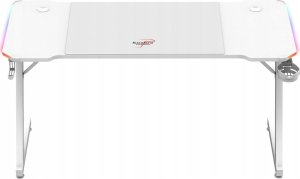 Biurko Huzaro Biurko Gamingowe Komputerowe Huzaro Hero 3.3 White Rgb + Podkładka Xxl 4