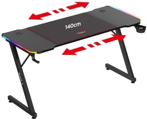 Biurko Huzaro Hero 3.3 RGB Czarne 140 cmx60 cm 14