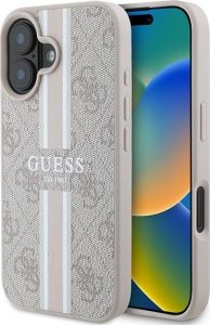 Guess Guess GUHMP16MP4RPSP iPhone 16 Plus 6.7" różowy/pink hardcase 4G Printed Stripes MagSafe 1