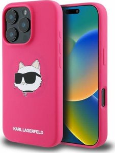 Karl Lagerfeld Karl Lagerfeld KLHMP16XSCHPPLF iPhone 16 Pro Max 6.9" fuksja/fuschia hardcase Silicone Choupette Head Print MagSafe 1