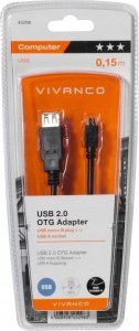 Kabel USB Vivanco microUSB - USB-A 0.15 m Czarny (45298) 2